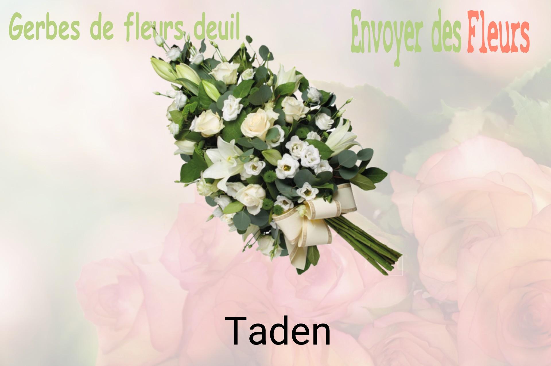 Gerbe de fleurs de deuil livrée à Taden